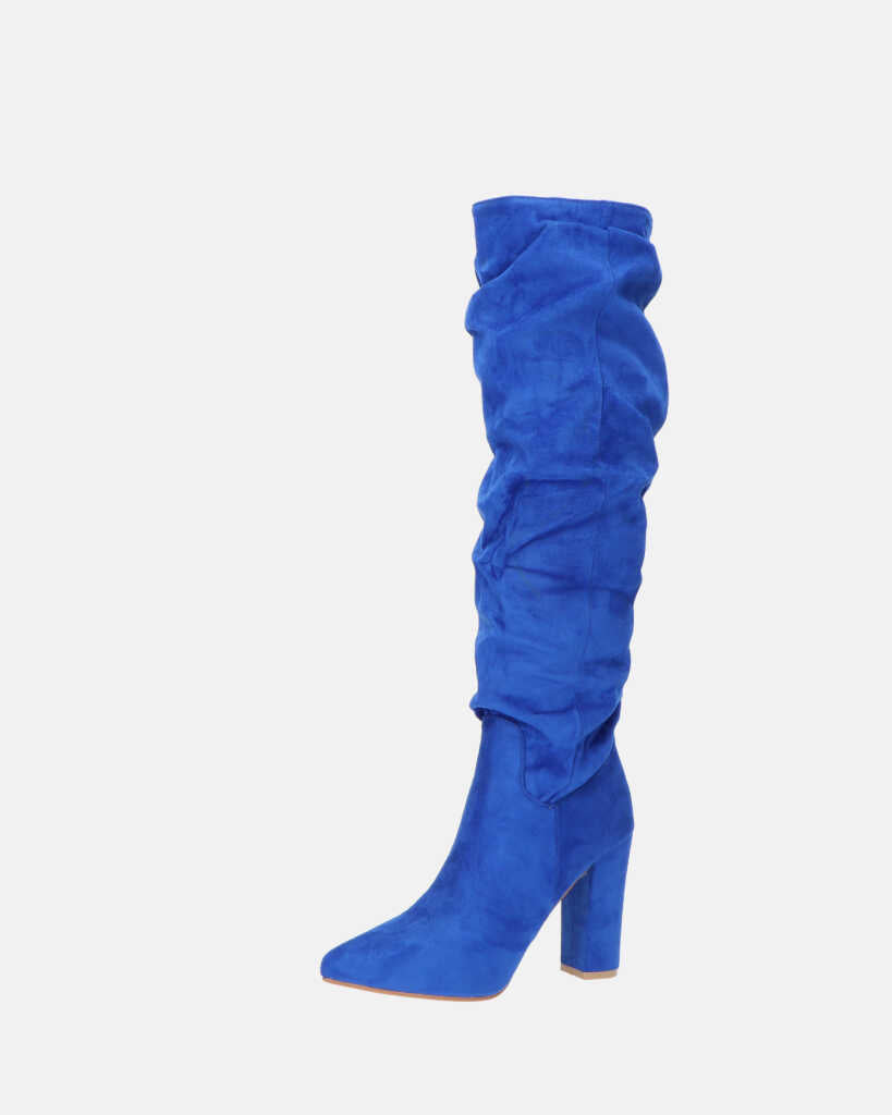 JONITTA - stivale alto con tacco in blu