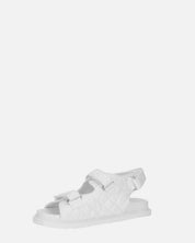 ALIZEE - sandali in ecopelle bianca con effetto padded