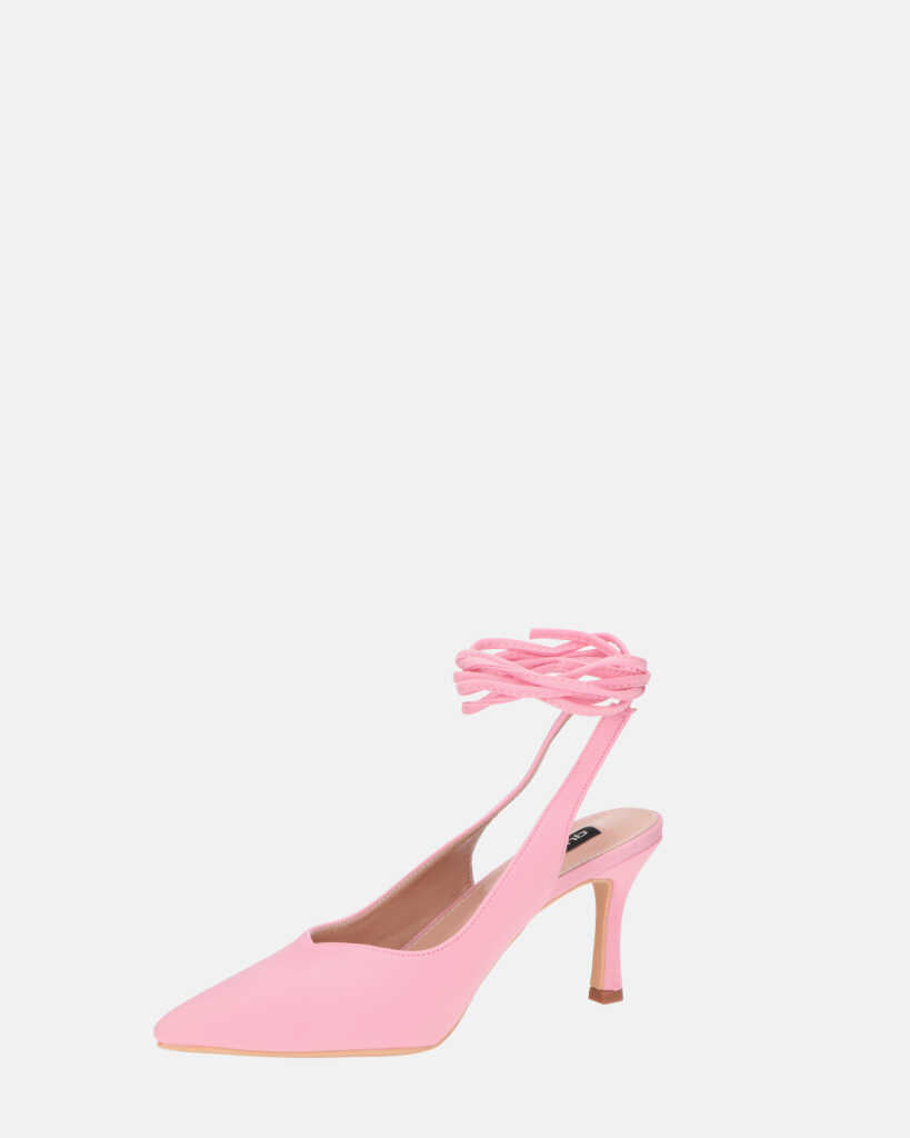 IOLE - scarpe con tacco a spillo in lycra rosa
