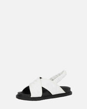 MICH - sandales blanches avec simili cuir rembourré