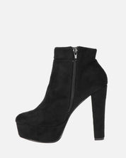 KYRA - stivaletto con tacco in camoscio nero