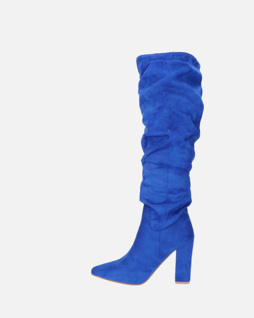 JONITTA - stivale alto con tacco in blu