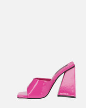 KAMELYA - scarpe con tacco squadrato in glassy viola