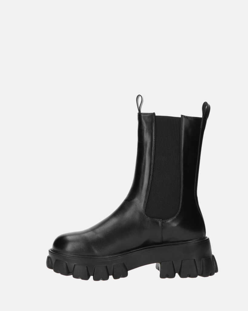 GREET - stivaletto platform in ecopelle nera