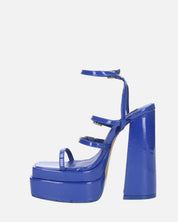 TEXA - sandali con cinturino e tacco alto in blu reale