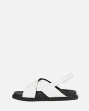 MICH - sandales blanches avec simili cuir rembourré