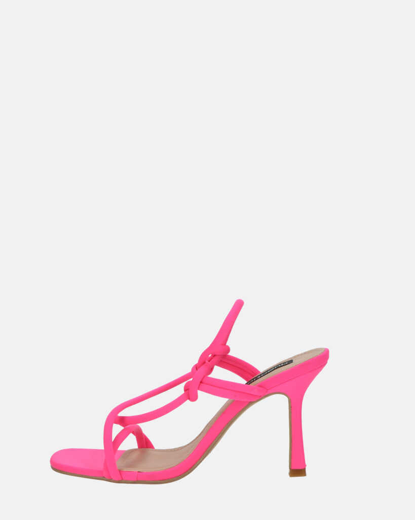RAFA - sandali con tacco in lycra fuchsia
