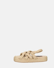 MARIYA - sandales en corde tressée beige