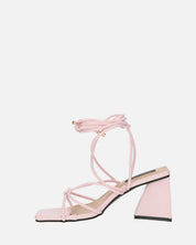 MELISA - sandali con lacci in ecopelle rosa
