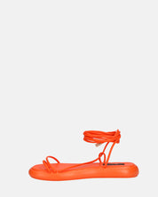 LACEY - sandali infradito bassi arancione con lacci