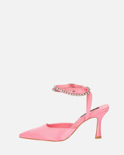 DORIS - scarpe con tacco il lycra rosa chiaro e gemme sul cinturino