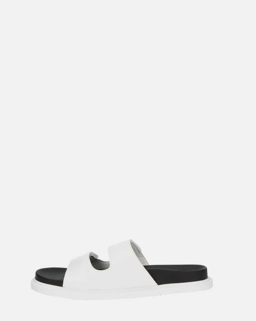 NUHA - sandali bianchi con chiusure in velcro