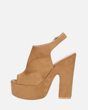 MYRA - sandales à plateforme à talons en beige