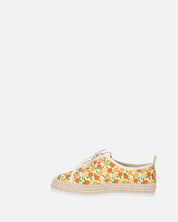 CHALICE - espadrille en imprimé orange