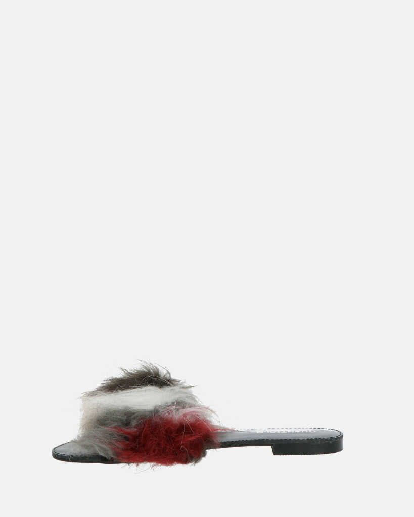 STEFFI - slider in ecopelliccia multicolor