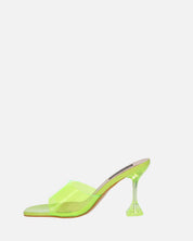 FIAMMA - sandalo con tacco in perspex giallo con suola in PU