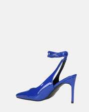 ADENIKE - décolleté con lacci in glassy blu