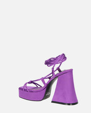 LORINA - sandali con tacco e platform in lycra viola