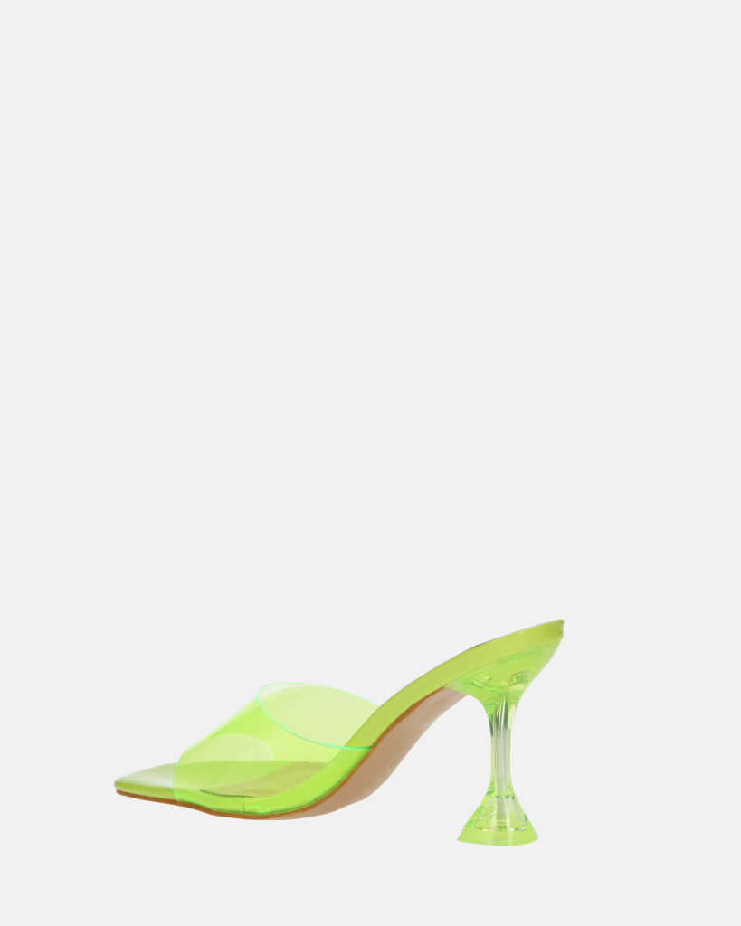 FIAMMA - sandalo con tacco in perspex giallo con suola in PU