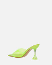 FIAMMA - sandalo con tacco in perspex giallo con suola in PU