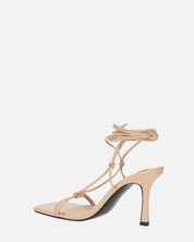 DOLLY - tacco a spillo beige con lacci