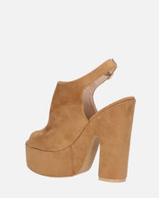 MYRA - sandales à plateforme à talons en beige