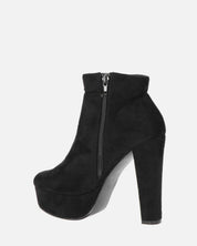 KYRA - stivaletto con tacco in camoscio nero
