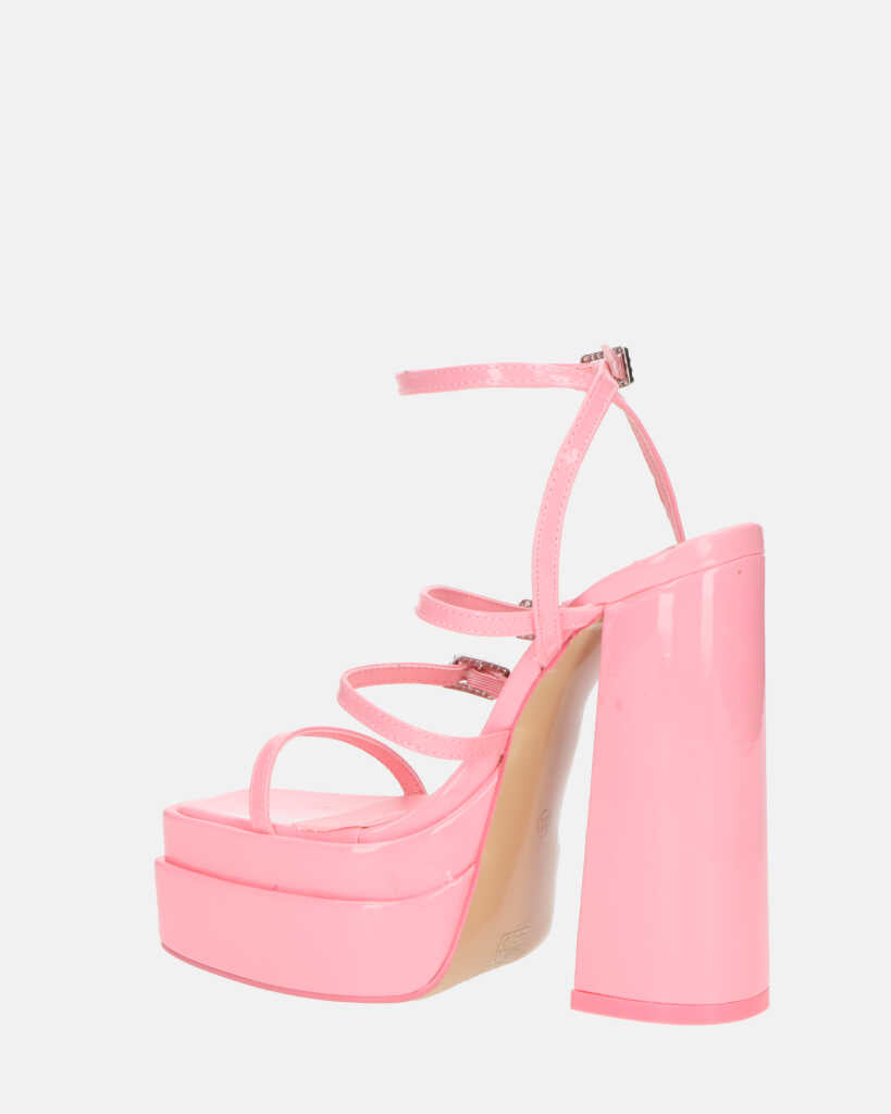 TEXA - sandali con cinturino e tacco alto in rosa