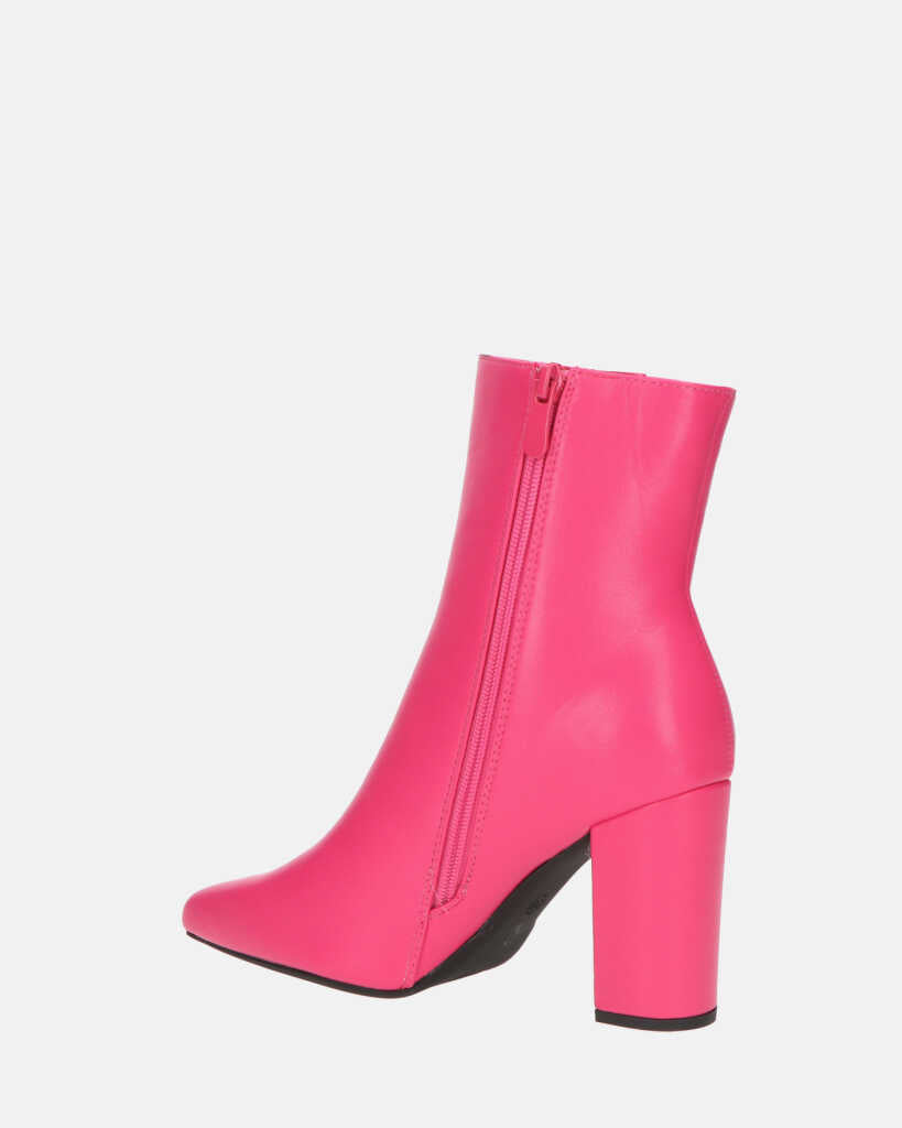 OLIVIA - stivaletti con cerniera in PU fucsia