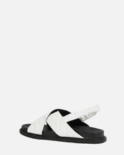 MICH - sandales blanches avec simili cuir rembourré