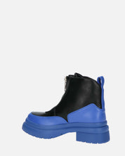 CHRISTIANE - chaussures bleues à glissière en PU