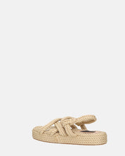 MARIYA - sandales en corde tressée beige