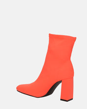MARGOT - stivaletti in lycra arancione con tacco