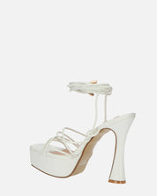 DELILA - sandali bianchi con tacco alto e platform