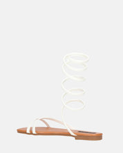 SIENNA - sandali con suola marrone e spirale bianca