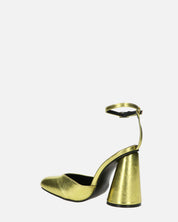 MAYBELLE - sandali in glassy dorato con tacco cilindrico