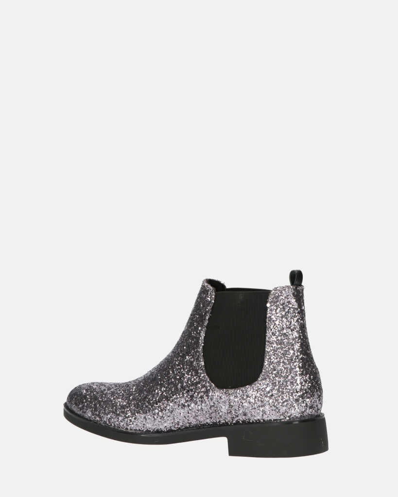 SOPHIE - stivaletto stile chelsea in glitter grigio