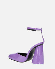 MAYBELLE - sandali in glassy viola con tacco cilindrico