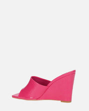 MARGHERITA - sandales compensées en glassy fuchsia crocodile