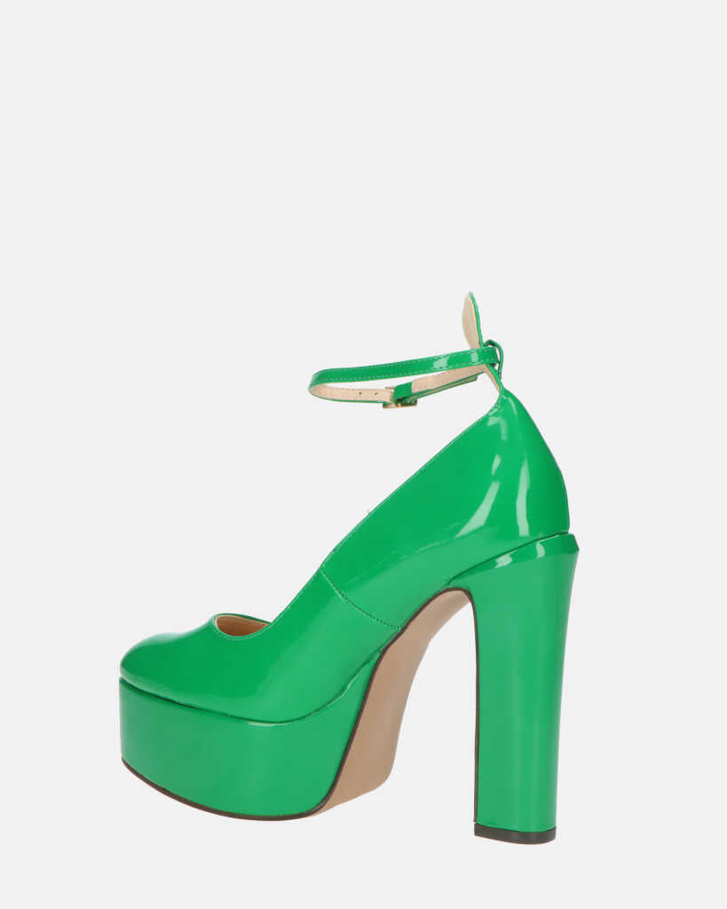 SOLEIL - chaussures à talons en vert glassy