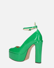 SOLEIL - chaussures à talons en vert glassy