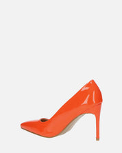 PORSHA - decolette in glassy arancione con tacco a spillo