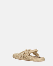 KATERYNA - sandali beige di corda intrecciata