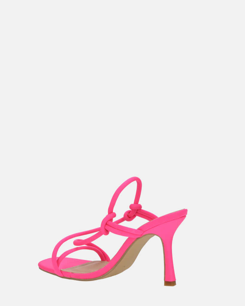 RAFA - sandali con tacco in lycra fuchsia