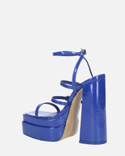 TEXA - sandali con cinturino e tacco alto in blu reale
