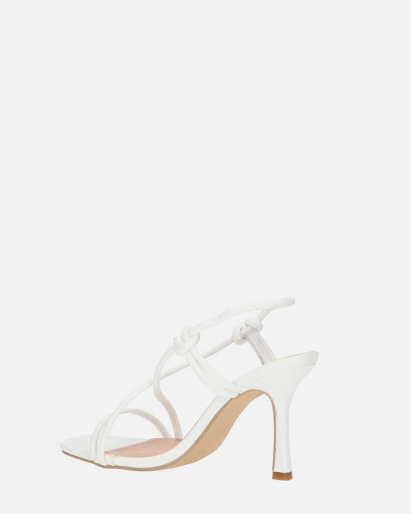 RAFA - sandales à talons en pu blanches