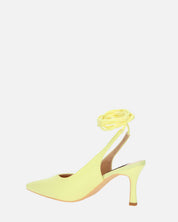IOLE - escarpins talons aiguille lycra jaune