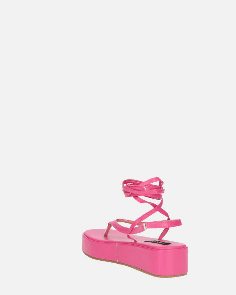 YULIYA - sandali platform fucsia