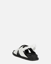 MICH - sandales blanches avec simili cuir rembourré
