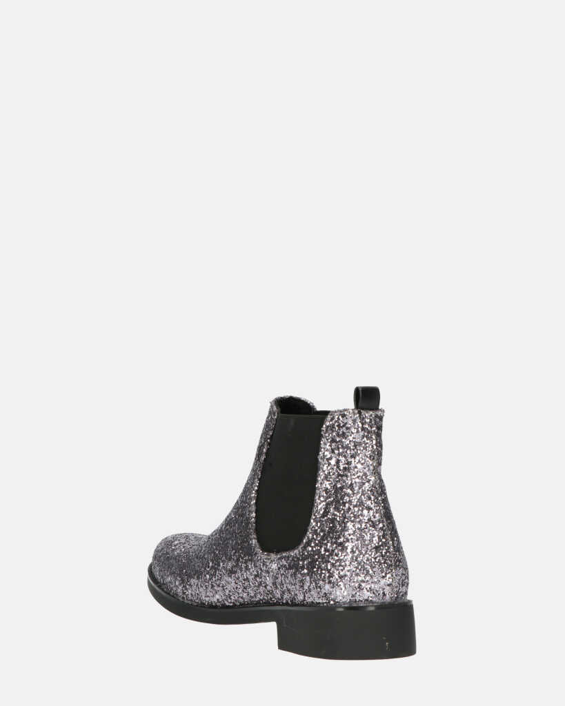 SOPHIE - stivaletto stile chelsea in glitter grigio